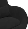vidaXL Tabouret œuf avec repose-pieds Noir Velours Voir les images du produit 7