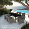 Tectake Gartenmöbel Set Menorca, 8 Personen, Grau, Produktbild-Vorschau 7