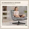 HOMCOM Poltrona girevole Poltrona lounge con ampia seduta Anteprima dell’immagine prodotto 4