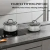 7-Teiliges Edelstahl-Kochgeschirr-Set，3 Bratpfannen Produktbild-Vorschau 4
