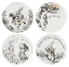 zestaw 4 talerzyków do ciasta ALICE IN WONDERLAND D. 20,5cm Podgląd zdjęcia produktu 1