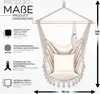 tillvex Hängesessel Beige 2 Kissen zum Aufhängen | Produktbild-Vorschau 7