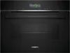 Siemens iQ700, Einbau-Kompaktbackofen, 60 x 45 cm, Schwarz, Edelstahl CB774G1B1 Frontansicht geschlossen Produktbild-Vorschau