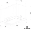 A technical drawing of a kitchen hood with dimensions indicated. Náhľad obrázku produktu