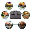 A collage showing a portable insulated bag and examples of food containers it can hold. Náhľad obrázku produktu