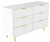 Kommode mit 6 Schubladen, elegantem Prägedesign, goldenen Produktbild-Vorschau 15