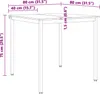 vidaXL Jedálenský stôl prírodný 80 x 80 x 75 cm z masívneho Náhľad obrázku produktu 6