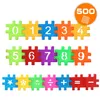 Waffelbausteine XXL Set 500 Teile, Lernspielzeug für Kinder Produktbild-Vorschau 2