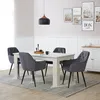 Chaise Salle à Manger Lot de 4 Velours Gris Design Moderne Voir les images du produit 2