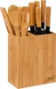 Küchenutensilien-Set mit Bambusblock: 6 Messer und 5 Produktbild-Vorschau 1