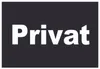 Privat Schild weiß-schwarz A5 (148x210mm) Produktbild-Vorschau 1