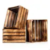 3x veľká drevená debna PINEEA 50x40x30 cm - vintage drevená Náhľad obrázku produktu 1