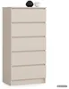 Comò K60 Cashmere 60 cm 5 cassetti 60x40x121 cm Anteprima dell’immagine prodotto 1