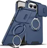 Two blue phone cases with a silver ring stand are shown against a white background. Voir les images du produit