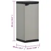 vidaXL Armadio da giardino con 1 ripiano Grigio e nero Anteprima dell’immagine prodotto 7