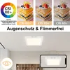 ZMH LED Deckenleuchte Flach Modern LED Lampe Weiß Eckig Produktbild-Vorschau 4