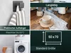 set di 5 strofinacci a righe, 100% cotone, 50x70 cm, grigio Anteprima dell’immagine prodotto 7