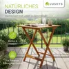 Juskys® Beistelltisch Zadar klappbar wetterfest geölt Produktbild-Vorschau 8