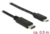 DELOCK USB-C Kabel -> Micro-B St/St 0,5m schwarz Produktbild-Vorschau 3