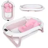 moovkee Babybadewanne Faltbar 80 cm Rosa mit Thermometer Produktbild-Vorschau 8