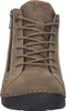 A close-up front view of a brown leather boot. Podgląd zdjęcia produktu