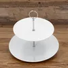 ANNA Etagere Porzellan weiß 2-stöckig Ø27cm Servierplatten Produktbild-Vorschau 2
