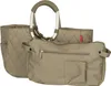 A khaki colored tote bag with a frame and a separate pouch in front. Náhľad obrázku produktu