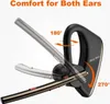A close-up marketing image of a black and gold Bluetooth headset, showing its adjustable parts with rotational indicators. Podgląd zdjęcia produktu