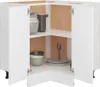 vidaXL Podstawa narożna Lyon biała 75,5x75,5x81,5 cm Podgląd zdjęcia produktu 3