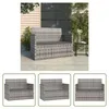 The Living Store Ławka ogrodowa z poduszkami szara 105 cm z Podgląd zdjęcia produktu 1