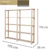 STOLMAK Holzregal Garage Regal 170x170x28 (BxHxT) Produktbild-Vorschau 2