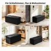 Bettbank Sitzbank mit Stauraum 76cm Schwarz gepolstert bis Produktbild-Vorschau 4
