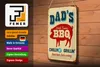 Blechschild Retro 20x30cm dad`s world famous BBQ grillin Produktbild-Vorschau 4