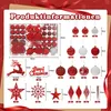 A product information graphic displaying various Christmas ornaments and their dimensions. Náhľad obrázku produktu