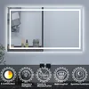 Badspiegel mit Beleuchtung 140×80cm Wandschalter Touch Produktbild-Vorschau 2