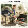 Outsunny Tragbarer Gasgrill 2 Brenner 7 kW 2-in-1 Produktbild-Vorschau 5