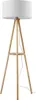 Lindby Stehleuchte Adamio, Ø 45,5 cm, weiß, Textil, Tripod Produktbild-Vorschau 1