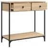 vidaXL Konzolový stolík Sonoma dub 75x34,5x75 cm odvodený Náhľad obrázku produktu 5