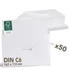 Falinko 50x Faltkarten mit Umschlag weiß I Din A6/C6 I Produktbild-Vorschau 1