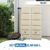 4rain Réservoir Mural Ensemble SLIM 660 L, beige sable 2x Voir les images du produit 2