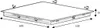 A diagram of an induction cooktop with dimensions. Voir les images du produit