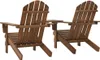 vidaXL Adirondack-Gartenstühle mit Tisch Massivholz Tanne Produktbild-Vorschau 9
