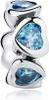 PANDACHARMS Blaue Herzen Zwischenelement Charm, 925er Produktbild-Vorschau 1