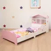 Hausform Kinderbett Weiß-Rosa mit Bücherregal, Produktbild-Vorschau 5