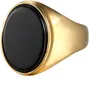 Karisma Männer Edelstahl 316L Gold Herrenring - Agate Achat Produktbild-Vorschau 2