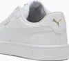 A close-up view of the heel and side of a white Puma sneaker. Produktbild-Vorschau