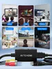 A collage of different use cases for an AV to HDMI adapter, with the adapter itself shown in the foreground. Produktbild-Vorschau