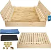 KOTARBAU® Sandkasten mit Abdeckung 140x140 cm Sandkiste aus Produktbild-Vorschau 1