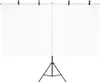 vidaXL Stojan na pozadie T-Form Black 201x60x(70-200) cm Náhľad obrázku produktu 3