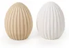 2 Osterei Figuren beige weiß sandgestrahlt Keramik Produktbild-Vorschau 1